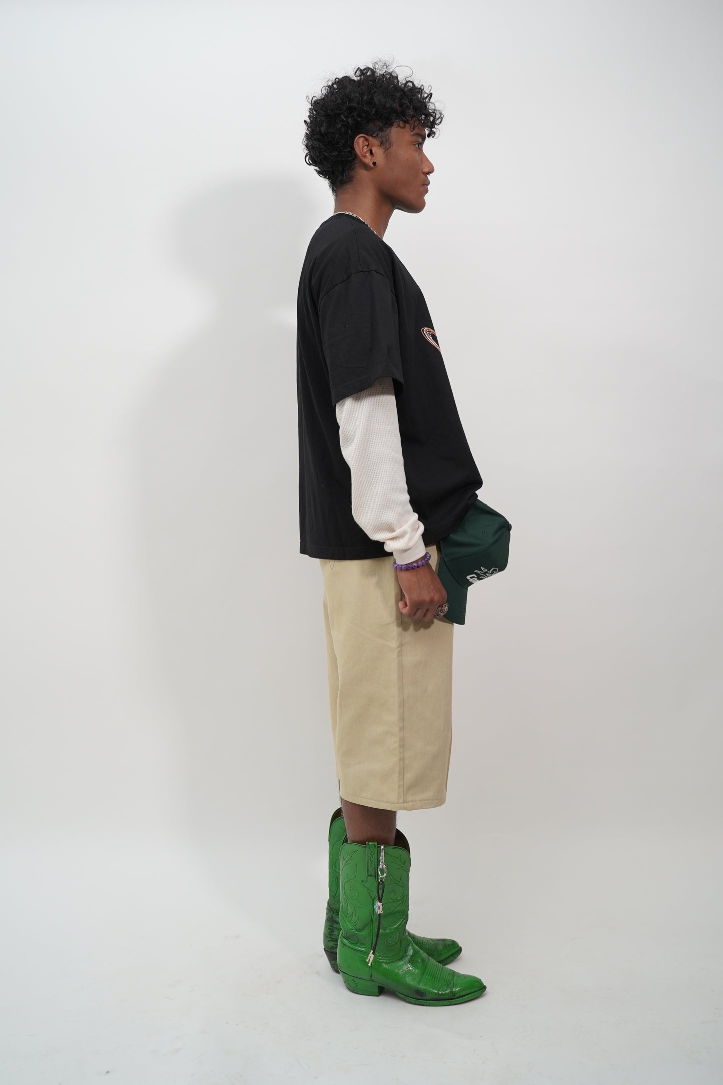 Pleated Vaquero Shorts - Black