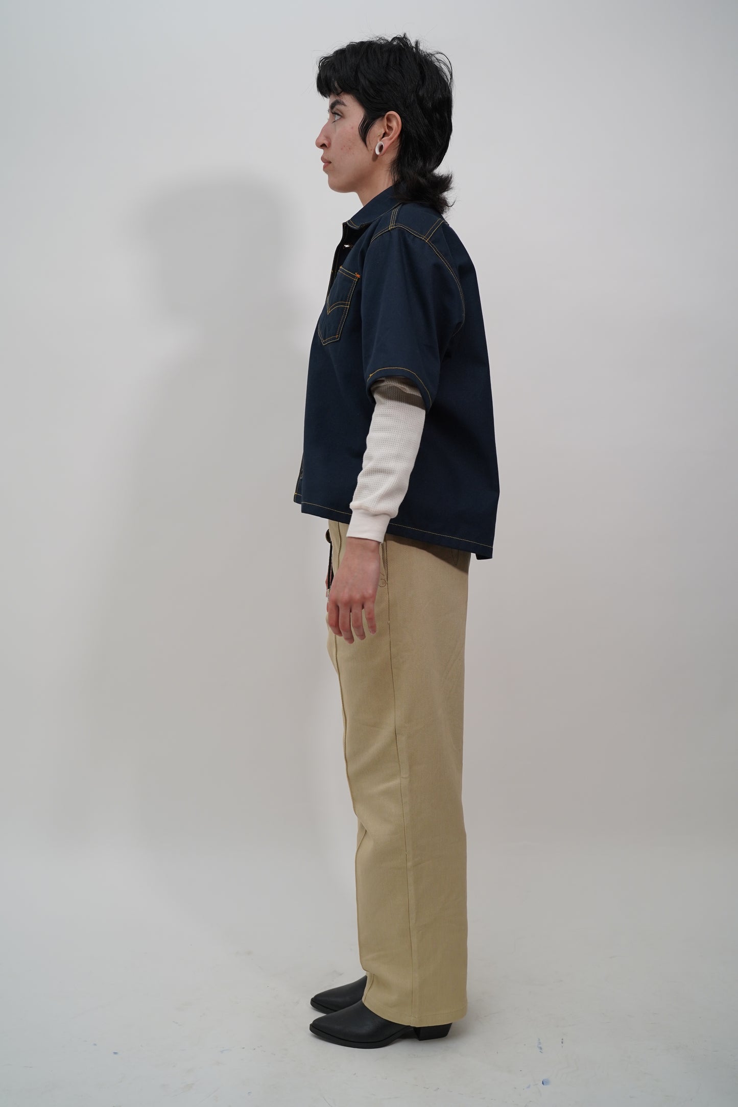 Pleated Vaquero Slacks - Black