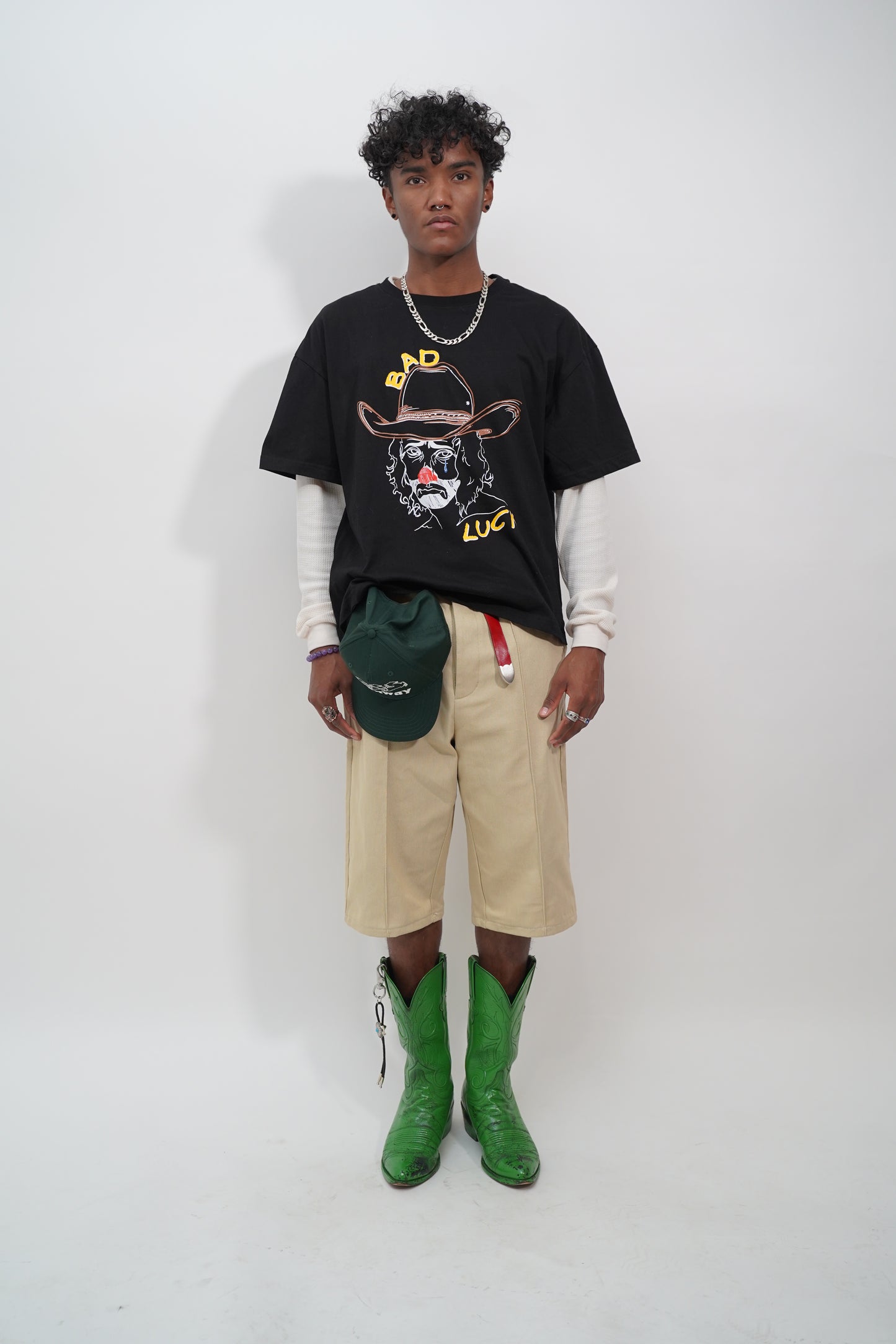 Pleated Vaquero Shorts - Black