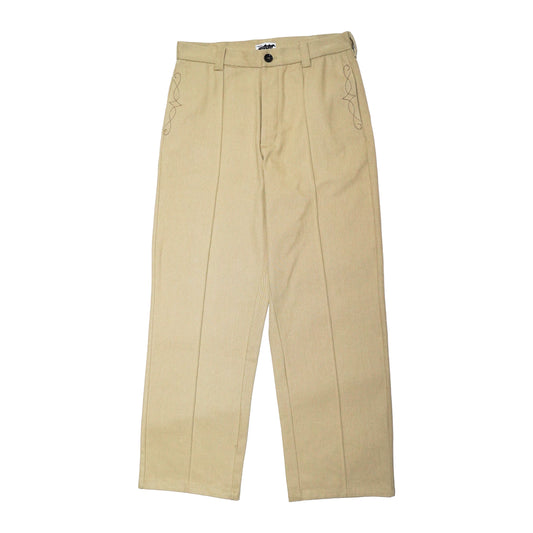 Pleated Vaquero Slacks - Tan