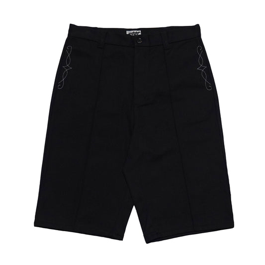 Pleated Vaquero Shorts - Black