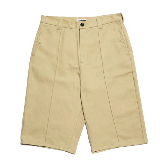 Pleated Vaquero Shorts - Tan